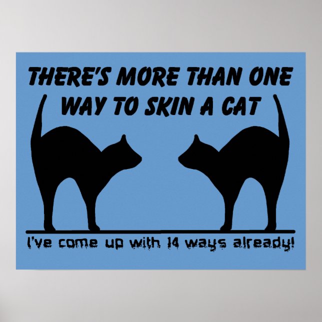 Affiche drôle de signe d'impression de chat de pea (Devant)