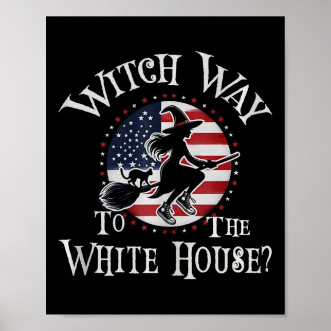 Affiche Drôle de sorcière façon à la Maison Blanche Kamala (Devant)