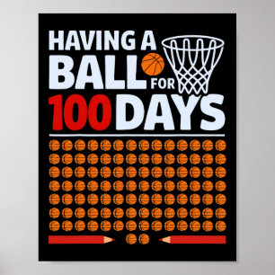 Affiche Drôle de squelette ayant un anniversaire pour 100