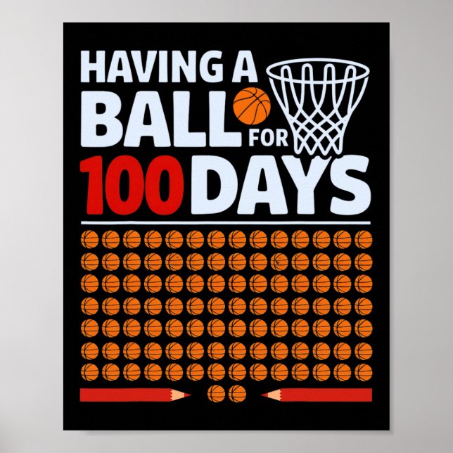 Affiche Drôle de squelette ayant un anniversaire pour 100  (Devant)
