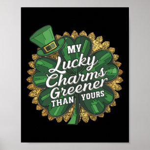 Affiche Drôle de St Patrick Ma Chance Plus Verte Que Toi