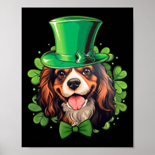 Affiche Drôle de St Patricks Cavalier King Charles Spaniel