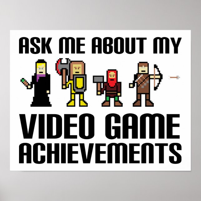 Affiche drôle de succès de jeux vidéo (Devant)