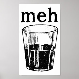 Affiche drôle de tasse meh