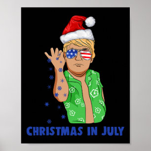 Affiche Drôle de Trump Père Noël Sel Noël en juillet Gif