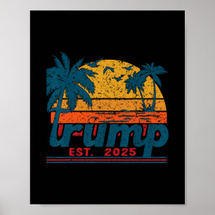 Affiche Drôle de Trump Tee Golfe de nous Amérique Est 2025