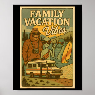 Affiche Drôle de vacances d'été de Bigfoot en famille Alie