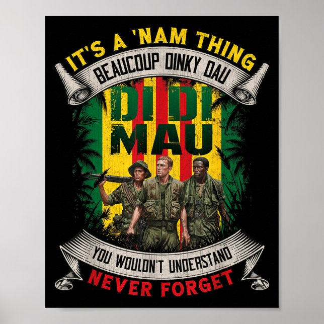 Affiche Drôle de vétéran du Vietnam C'est une chose de la  (Devant)
