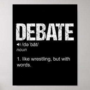 Affiche Drôle Débat Équipe Discussion Discours Guerre De P