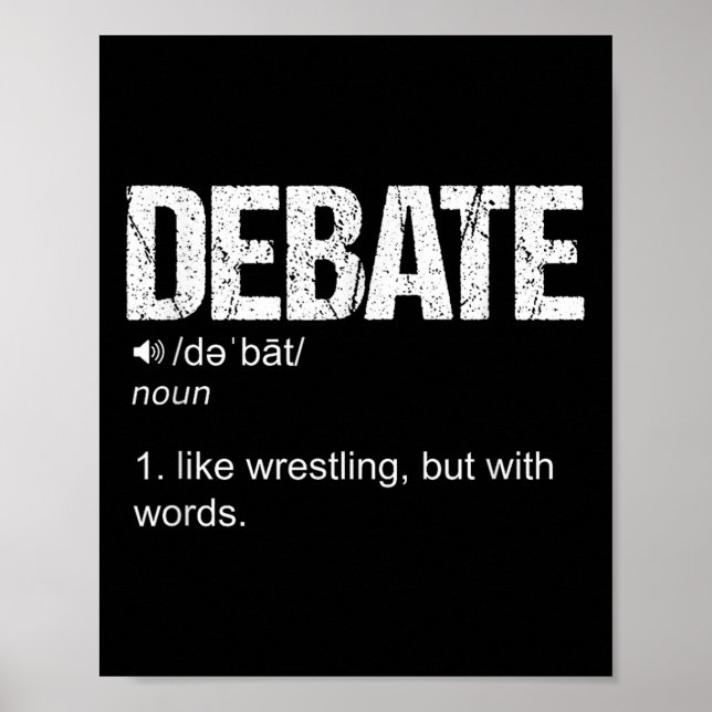 Affiche Drôle Débat Équipe Discussion Discours Guerre De P (Devant)