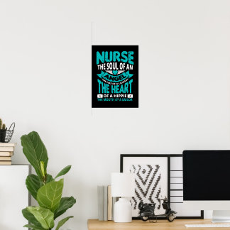 Affiche Drôle Définition d'une infirmière de l'art verbal