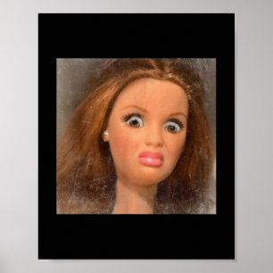 Affiche Drôle dégoûtant poupée visage mème _1