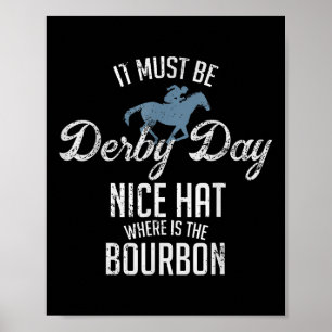 Affiche Drôle Derby Day Et Mint Juleps Horse Racing