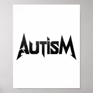 Affiche Drôle Design Autism Rock Mème Neurodivergent
