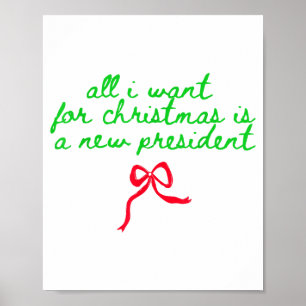 Affiche Drôle d'humour Trump Tout ce que je veux pour Noël