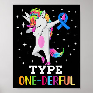 Affiche Drôle Diabétique Unicorne Type Drôle 1 Diab