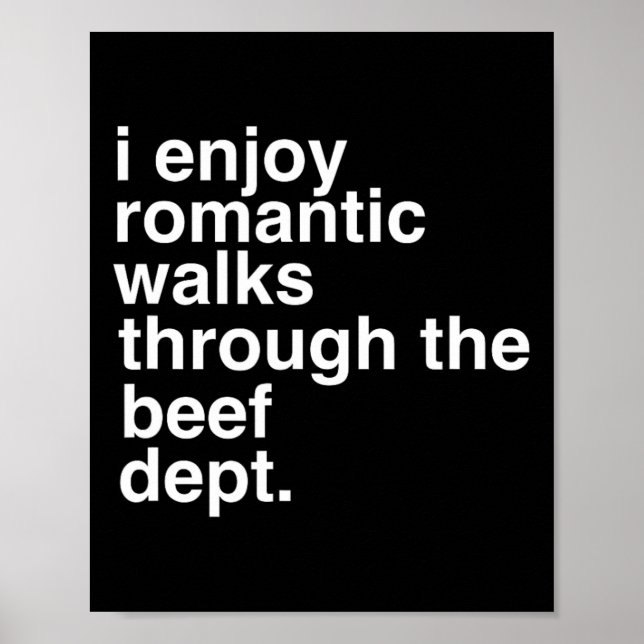 Affiche Drôle Dire Viande Bacon Beef Grilling Bbq Lover Gi (Devant)
