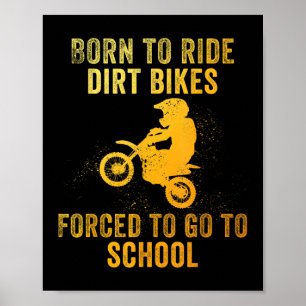 Affiche Drôle Dirt Vélo Art Pour Garçons Filles Motocross