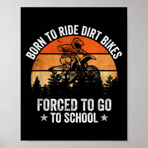 Affiche Drôle Dirt Vélo Art Pour Garçons Filles Motocross
