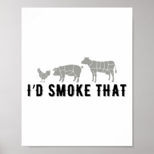 Affiche Drôle Dit Que Je Fumerais Ce Bbq Joke Party Amusan