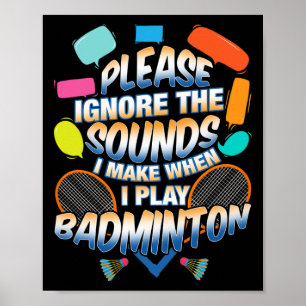 Affiche Drôle Dminton Racquet Shuttle Sports Summer Ckcour