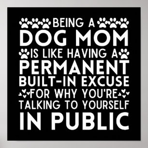 Affiche Drôle Dogmaman Dit Qu'Être Une Maman De Chien Est