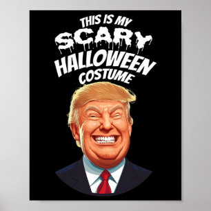 Affiche Drôle Donald Trump Effrayant Halloween Gag Préside