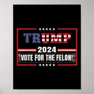 Affiche Drôle Donald Trump En Faveur Du Vote 2024 Pour Le