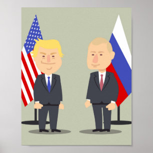 Affiche Drôle Donald Trump Et Vladimir Poutine