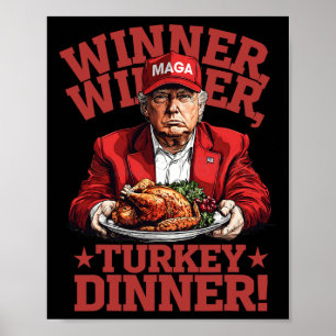Affiche Drôle Donald Trump Gagnant Turquie Dîner Tha