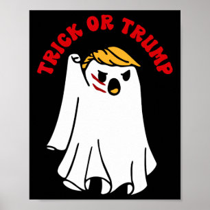 Affiche Drôle Donald Trump Ghost Fight Fist Trick Ou Trump