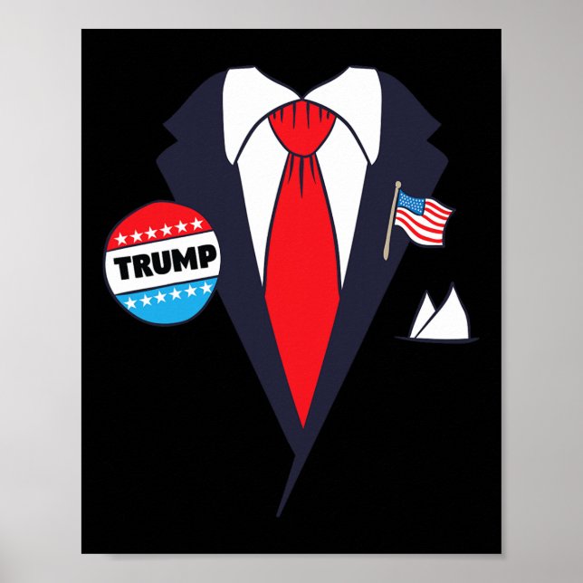 Affiche Drôle Donald Trump Halloween Costume - Tee de dess (Devant)