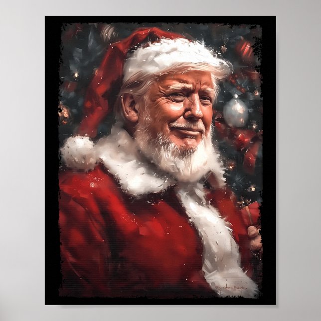 Affiche Drôle Donald Trump Père Noël Père Noël (Devant)