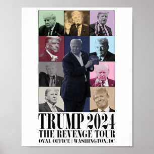 Affiche Drôle Donald Trump The Revenge Tour Ultra Mega Tou