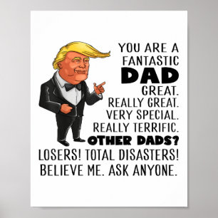 Affiche Drôle Donald Trump Tu Es Un Fantastique Papa Super