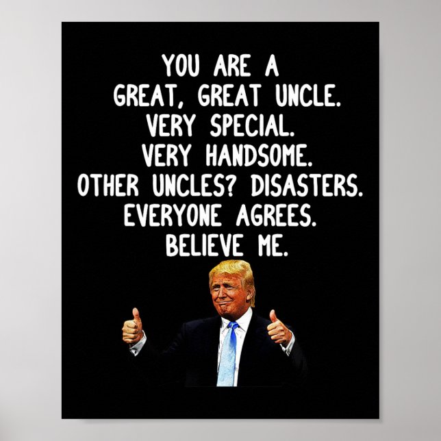 Affiche Drôle Donald Trump Uncle Gag cadeau Unc conservate (Devant)