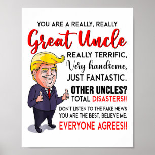 Affiche Drôle Donald Trump Vous Êtes Un Vraiment Grand Onc