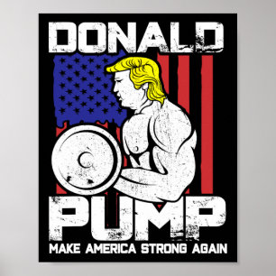 Affiche Drôle Donald Trump Weight Lifout Gym