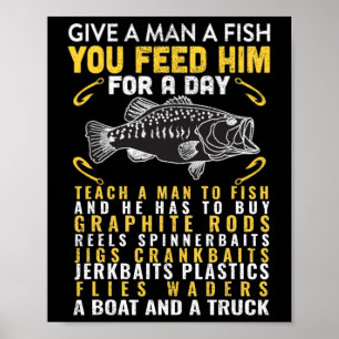 Affiche Drôle Donner Un Homme Un Pêcheur De Poisson Citati
