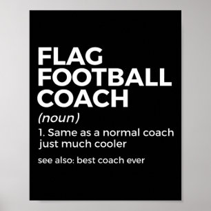 Affiche Drôle Drôle Football Coach Définition Meilleur Ent