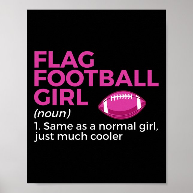 Affiche Drôle Drôle Football Fille Définition (Devant)
