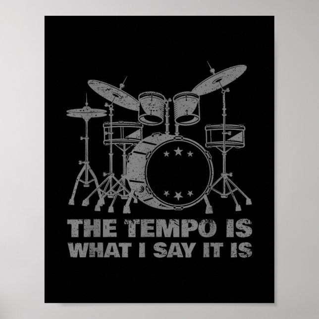 Affiche Drôle Drumming Art Pour Hommes Femmes Drumline Dru (Devant)