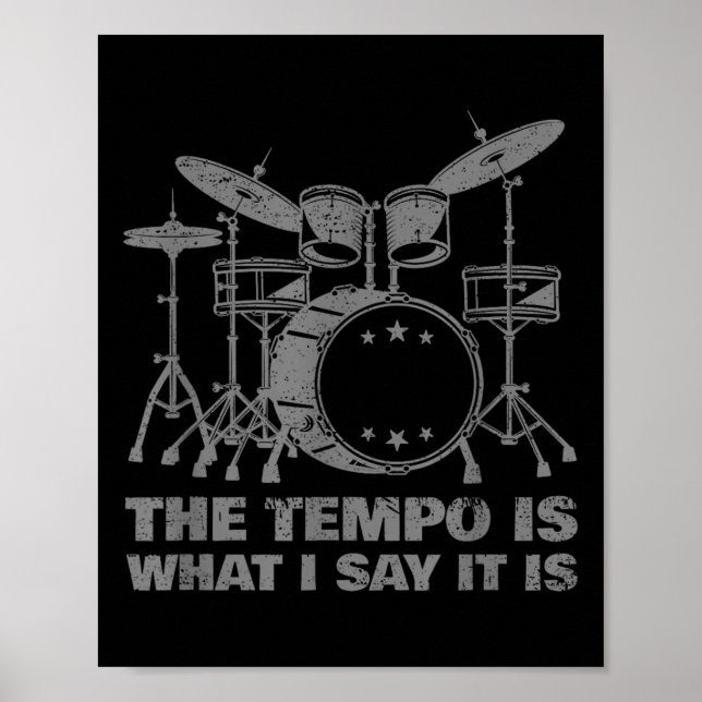 Affiche Drôle Drumming Art Pour Hommes Femmes Drumline Dru (Devant)