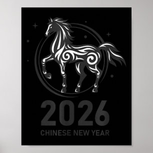 Affiche Drôle du Nouvel An - Bonne année chinoise 2026 - F