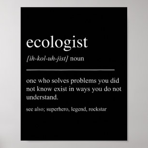 Affiche Drôle Écologiste Définition Écologie De l'environn
