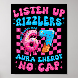 Affiche Drôle Écoutez les Rizzlers Ce Sigma a 67 Aura En