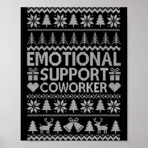 Affiche Drôle Émotionnel Suprt Collègue de Travail Bureau