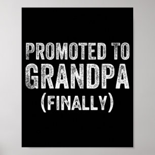 Affiche Drôle Enfin Promu Grand-Père Annonce De Grossesse