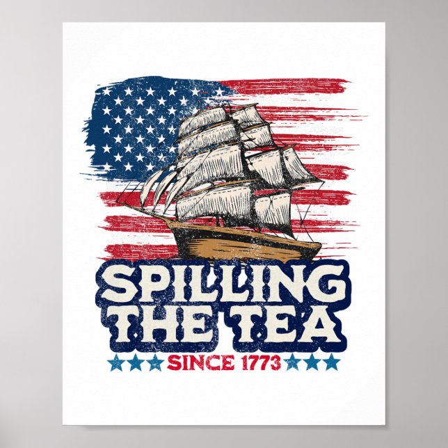 Affiche Drôle Enseignant Histoire Américaine Boston Spant  (Devant)