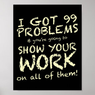 Affiche Drôle Enseignant Math Dire Citation Phrase Graphiq